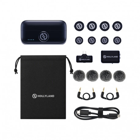 Hollyland Lark M3 Combo 4TX&2RX USB-C and Camera RX and 4 x Wireless Microphone