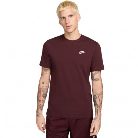 Nike meeste T-särk Club Tee AR4997 652, burgundipunane