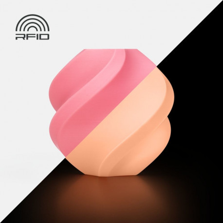 PLA Glow filament Bambu Lab 3D-printerile, Glow Pink, 1,75mm, 1kg