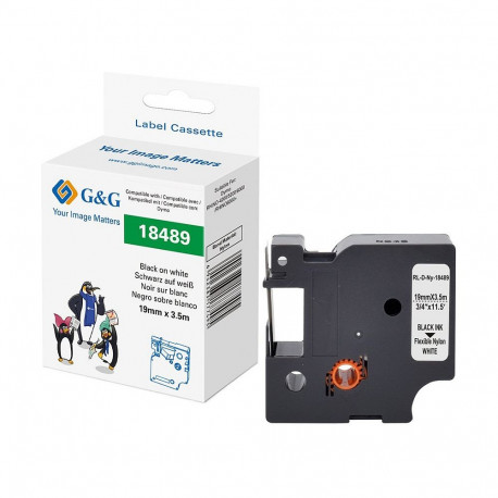 "G&G Schriftband kompatibel mit Dymo Rhino 18489"