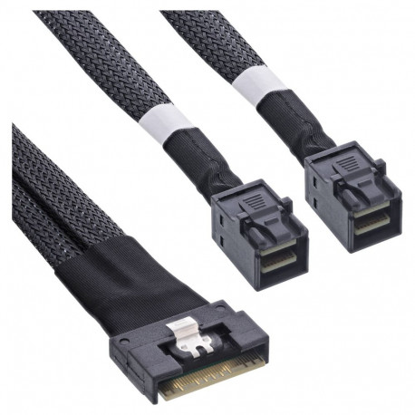 "INLINE Slim SAS Kabel SFF-8654 8i zu 2x SFF-8643 1m"