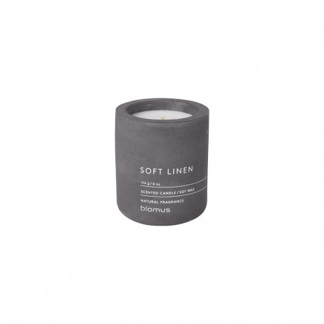 "CANDLE blomus SOFT LINEN Duftkerze 8 cm grau"