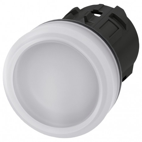 Siemens märgutuli 3SU10016AA600AA0 22mm ümmarguse sileda valge läätsega