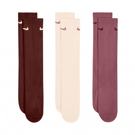 Skarpety Nike Everyday Cushioned Crew 3 pary brązowe, beżowe, różowe SX7664 915 34-38