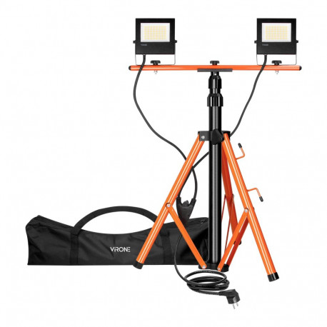 NIVALIS PRO LED-prožektorite komplekt 2 × 30W statiivi, juhtme ja kotiga