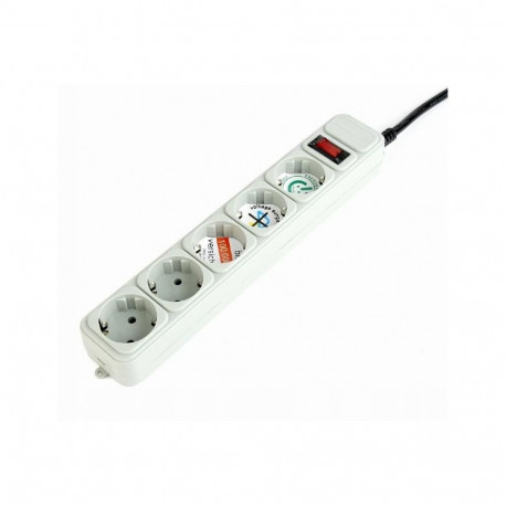 Gembird SPG3-B-10C Power Strip 5 outlets 3m