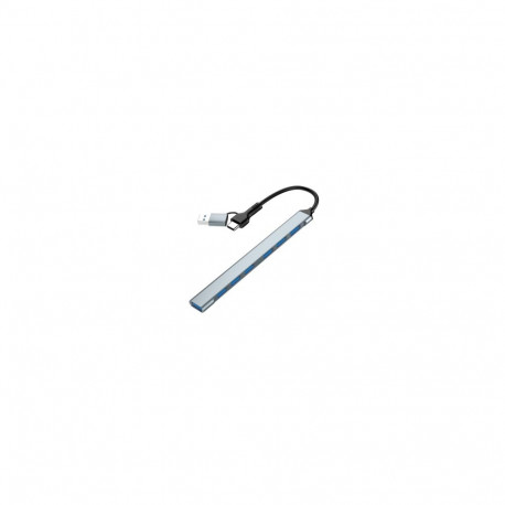 Gembird UHB-ACM-U3P1U2P6-01 7-Port USB Hub USB-A + USB-C 1x USB 3.2 + 6x USB 2.0 / silver