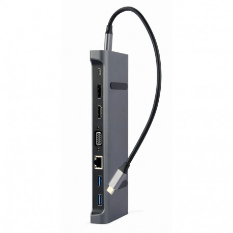 Gembird A-CM-COMBO9-02 laptop dock/port replicator Wired USB 3.2 Gen 1 (3.1 Gen 1) Type-C Grey