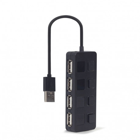 Gembird UHB-U2P4-05 interface hub USB 2.0 Type-A Black