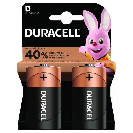 Battery - Duracell LR20 D MN1300 1.5V Alkaline Batteries 2 Pack