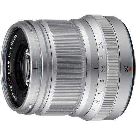 Fujifilm Fujinon XF 50mm f/2 R WR objektiiv, hõbedane