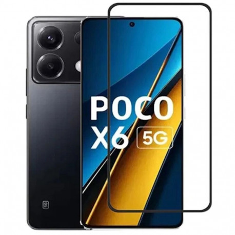 Mocolo Aizsargstikls Connect Xiaomi Poco X6 2.5D Full Cover Japan Glue Glass Anti-Static Stronger 47