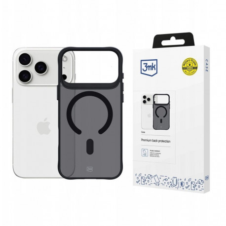3MK ümbris iPhone 17 Pro MagCase suitsuhall matt, must
