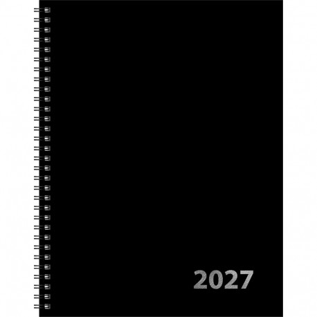 Raamatkalender A4 NÄDAL, vertikaaljaotus, spiraalköide, plastkaas 2027