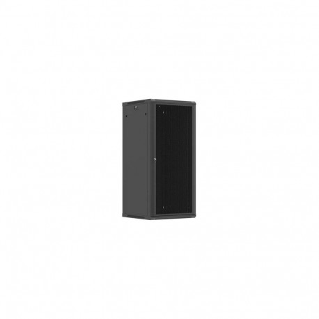 Lanberg rack-kapp 19" seinakinnitusega 27U/600X600 lamedas pakendis perforeeritud uksega, must