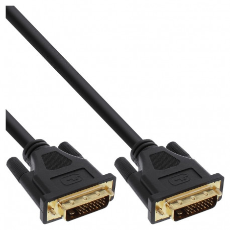 InLine DVI-D-kaabel PREMIUM Dual Link digitaalne 24+1 St/St kullatud pistikutega 2m, must