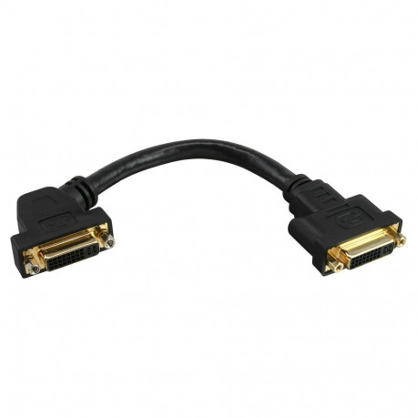 InLine adapterkaabel DVI-I 24+5 (BU-BU) 0,2m 45° nurga all, must