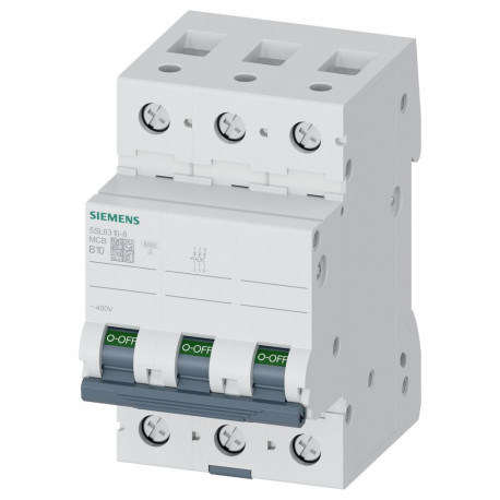 "Siemens Automat B 10A 5SL63106 400V 6kA 3p"