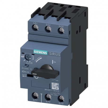 "Siemens 3RV20110FA10 Motorschutzschalter S00 0,35-0,5A Class10 Schraub."