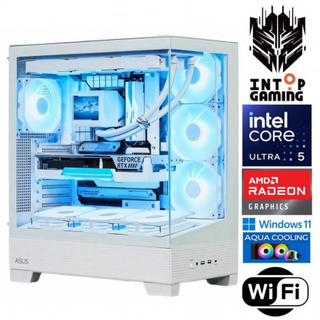 INTOP AQUA Ultra 5 245KF 32GB DDR5 1TB SSD M.2 NVME RX9060XT 16GB WiFi WIN11Pro