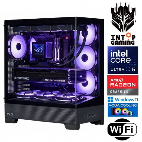 INTOP AQUA Ultra 5 250KF Plus 16GB DDR5 1TB SSD M.2 NVME RX9060XT 16GB WiFi WIN11Pro