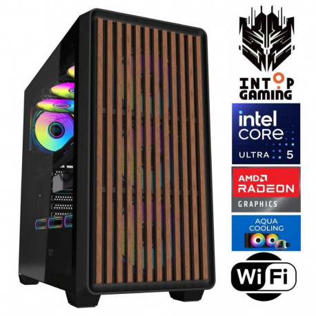 INTOP AQUA Ultra 5 250KF Plus 64GB DDR5 1TB SSD M.2 NVME RX9060XT 16GB WiFi no-OS