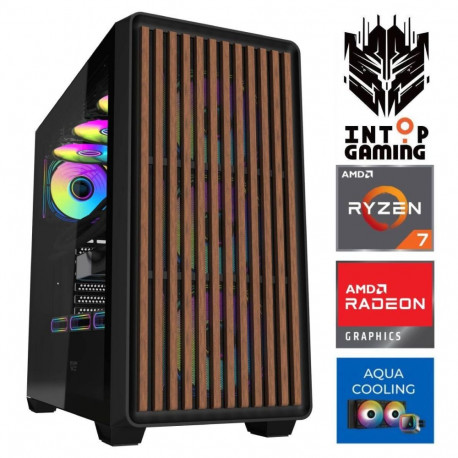 INTOP AQUA Ryzen 7 9700X 32GB DDR5 1TB SSD M.2 NVME+2TB RX9060XT 16GB no-OS