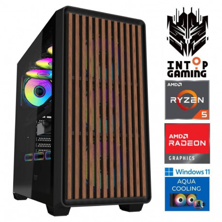 INTOP AQUA Ryzen 5 7600X 32GB DDR5 1TB SSD M.2 NVME+2TB RX9060XT 16GB WIN11Pro