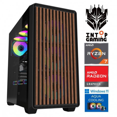 INTOP AQUA Ryzen 7 8700F 32GB DDR5 1TB SSD M.2 NVME RX9060XT 16GB WIN11Pro