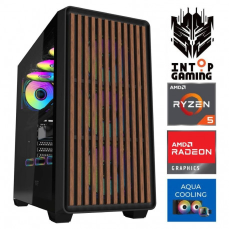 INTOP AQUA Ryzen 5 7500X3D 64GB DDR5 1TB SSD M.2 NVME+2TB RX9060XT 16GB no-OS