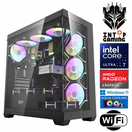 INTOP AQUA Ultra 7 270K Plus 64GB DDR5 1TB SSD M.2 NVME RX9060XT 16GB WiFi WIN11