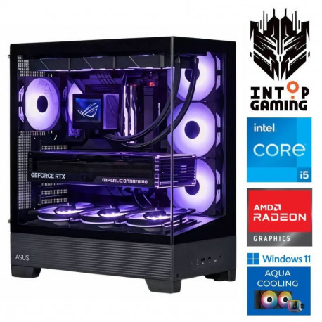INTOP AQUA i5-14400F 16GB DDR5 1TB SSD M.2 NVME+2TB RX9060XT 16GB WIN11