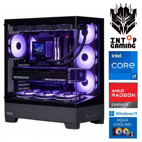 INTOP AQUA i7-14700F 32GB DDR5 1TB SSD M.2 NVME RX9060XT 16GB WIN11