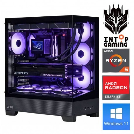 INTOP Ryzen 5 7500F 16GB DDR5 1TB SSD M.2 NVME RX9060XT 16GB WIN11
