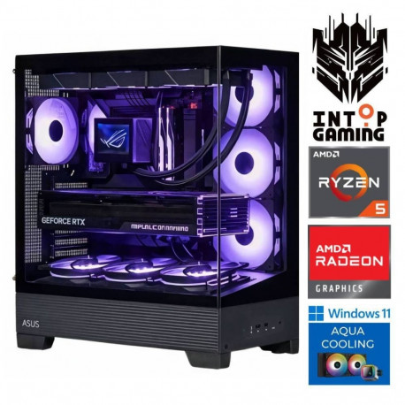 INTOP AQUA Ryzen 5 7600X 16GB DDR5 1TB SSD M.2 NVME+2TB RX9060XT 16GB WIN11Pro