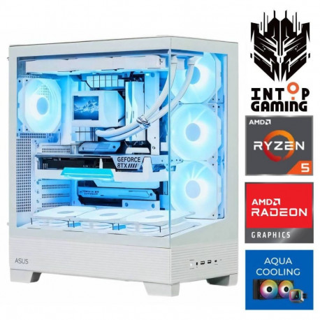 INTOP AQUA Ryzen 5 7600X 32GB DDR5 1TB SSD M.2 NVME+2TB RX9060XT 16GB no-OS