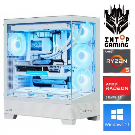 INTOP Ryzen 5 7500F 64GB DDR5 1TB SSD M.2 NVME+2TB RX9060XT 16GB WIN11Pro