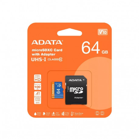 ADATA microSDHC mälukaart 64GB Class 10 UHS-I