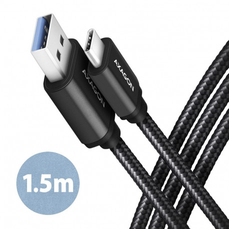 Axagon USB-kaabel BUCM3-AM15AB USB 3.2 Gen 1 (3.1 Gen 1) 1.5m USB C USB A, must