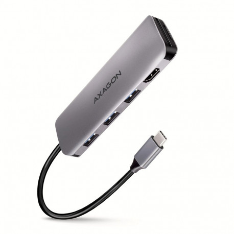 Axagon USB-C jaotur HMC-HCR3A 3x USB-A+ HDMI+ SD/microSD USB-C 3.2 Gen 1 20cm juhtmega USB 3.2 Gen 1