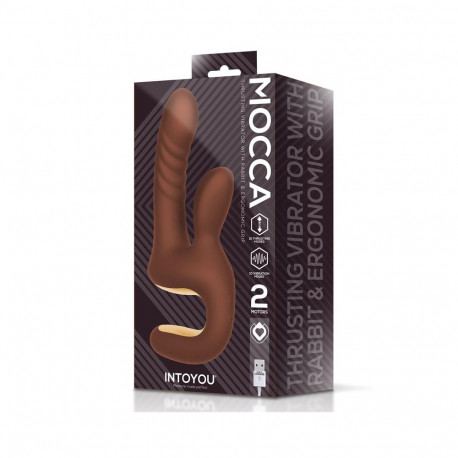 Mocca Thrusting Vibrator w/Rabbit & Grip Cl,27
