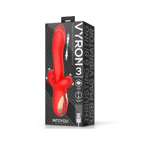 Vyron vibraator Clave 30 USB sisse-välja liikumise ja hammustamise funktsiooniga