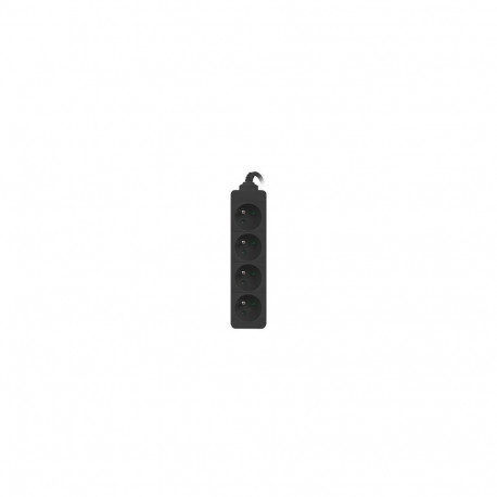 Power Extension Cord - Lanberg PS0-04E-0150-BK, 4 Outlets, 1.5 m, Black