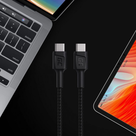 Green Cell USB-kaabel USB-C–USB-C 2m, must (KABGC29)