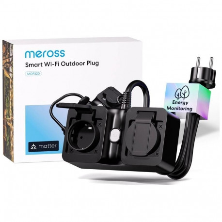 Meross nutikas Wi-Fi-pistik MOP320MA-EU sise- ja välistingimustesse