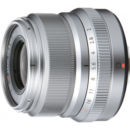 Fujifilm Fujinon XF 23mm f/2.0 R WR objektiiv, hõbedane