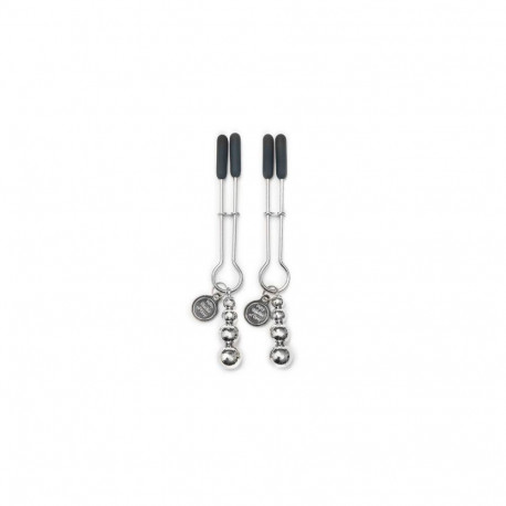 Lovehoney Fifty Shades of Grey The Pinch Nipple clamp Black, Silver Metal 2 pc(s)