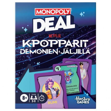 MONOPOLY card game Deal KPOP Demon hunters  (In Finnish lang.)