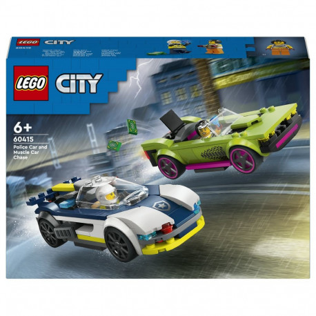 "LEGO 60415 City Verfolgungsjagd mit Polizeiauto und Muscle Car"