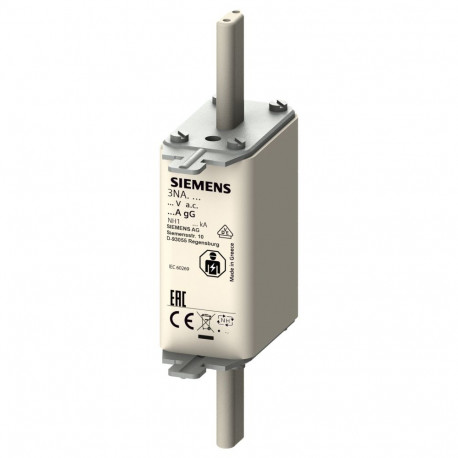 Siemens NH-sulavkaitse NH1 100A gG 500Vac/440Vdc, 1tk, 143mm, 93mm, 71mm, 289g
